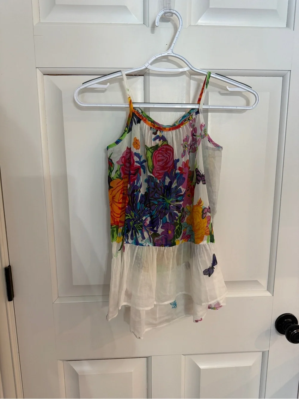 NWT! Milly Minis Kids Floral High-Low Cover Up Dress 6/7 Silk Blend 25603